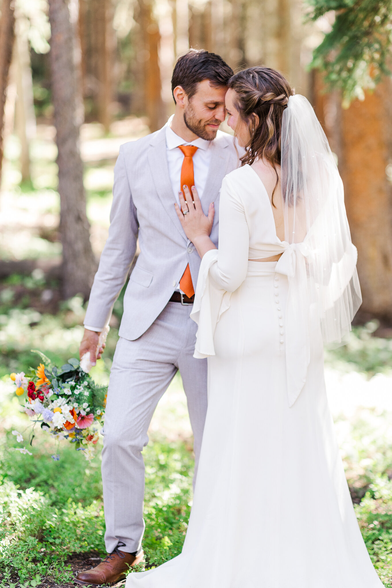 Bride and Groom at Crested Butte Colorado Wedding