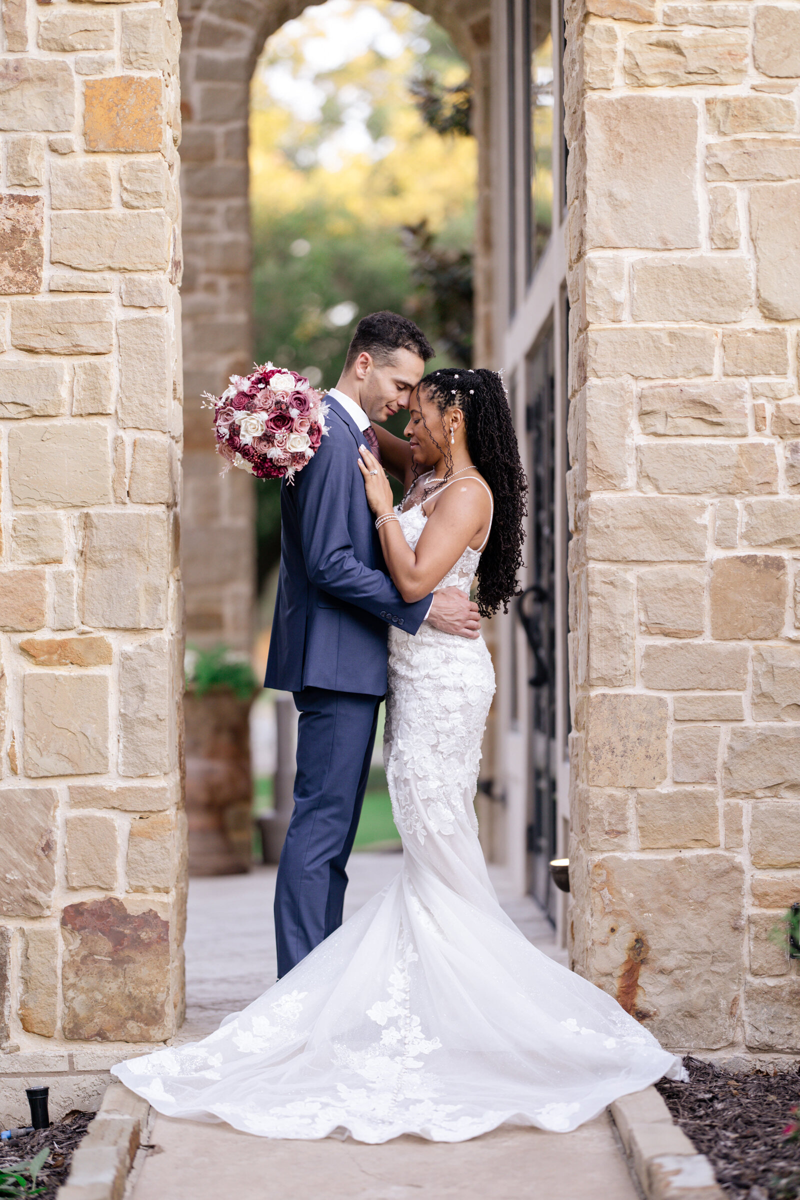 Couple portraits before wedding reception
