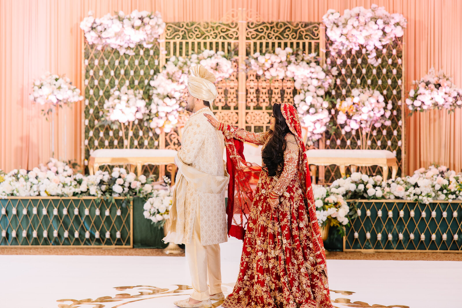 Bride-and-groom-first-look-desi-wedding