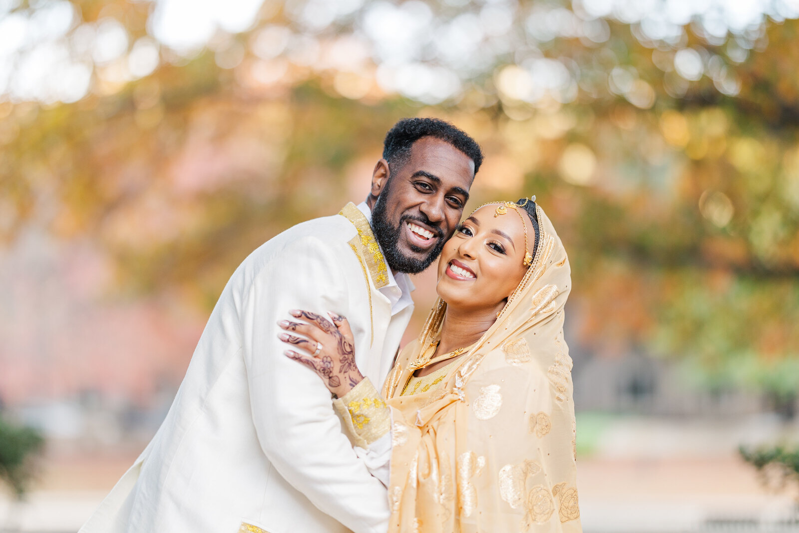 Bride-and-groom-smiling-portrait