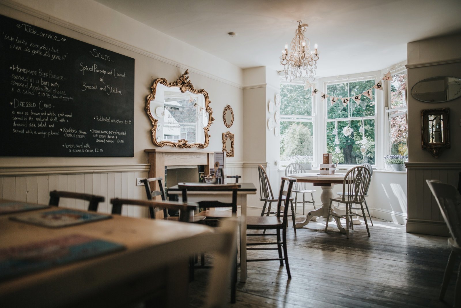Inside the traditional english tearoom at Baldry's Grasmere in the Lake District