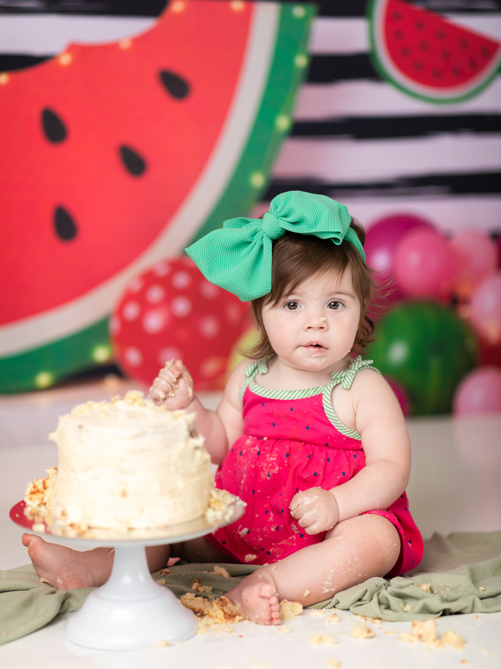 watermelon cake smash for first birthday