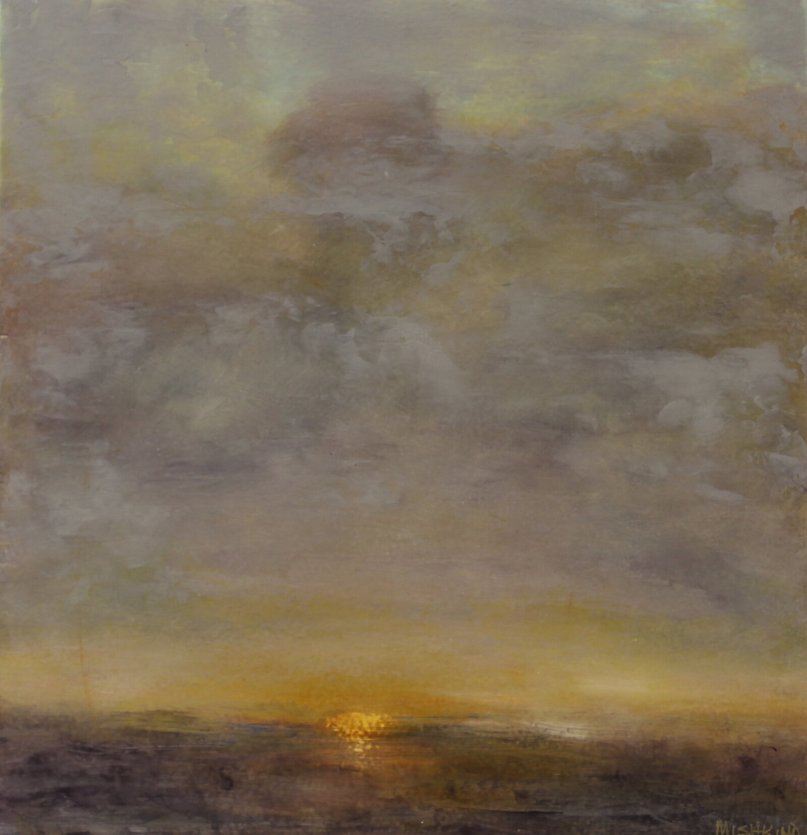 Sunset Oil painting by Jane Mishkind