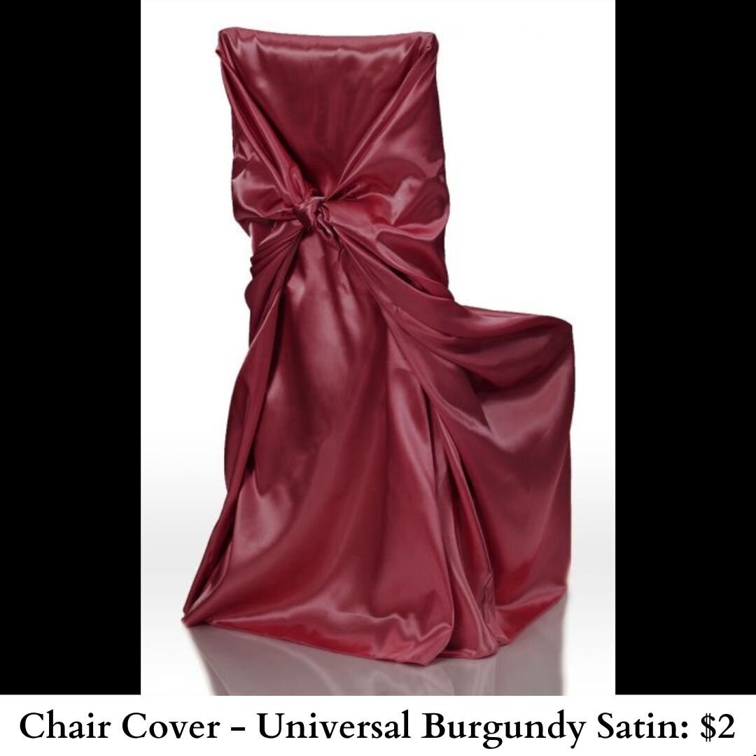 Chair Cover - Universal Burgundy Satin-767