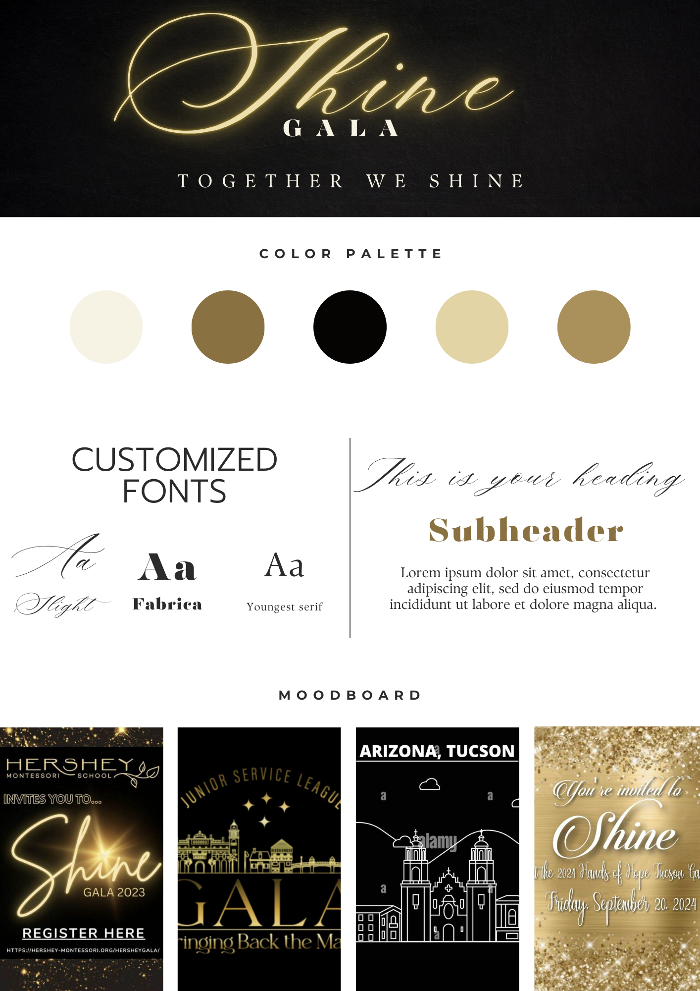 Shine Gala Branding