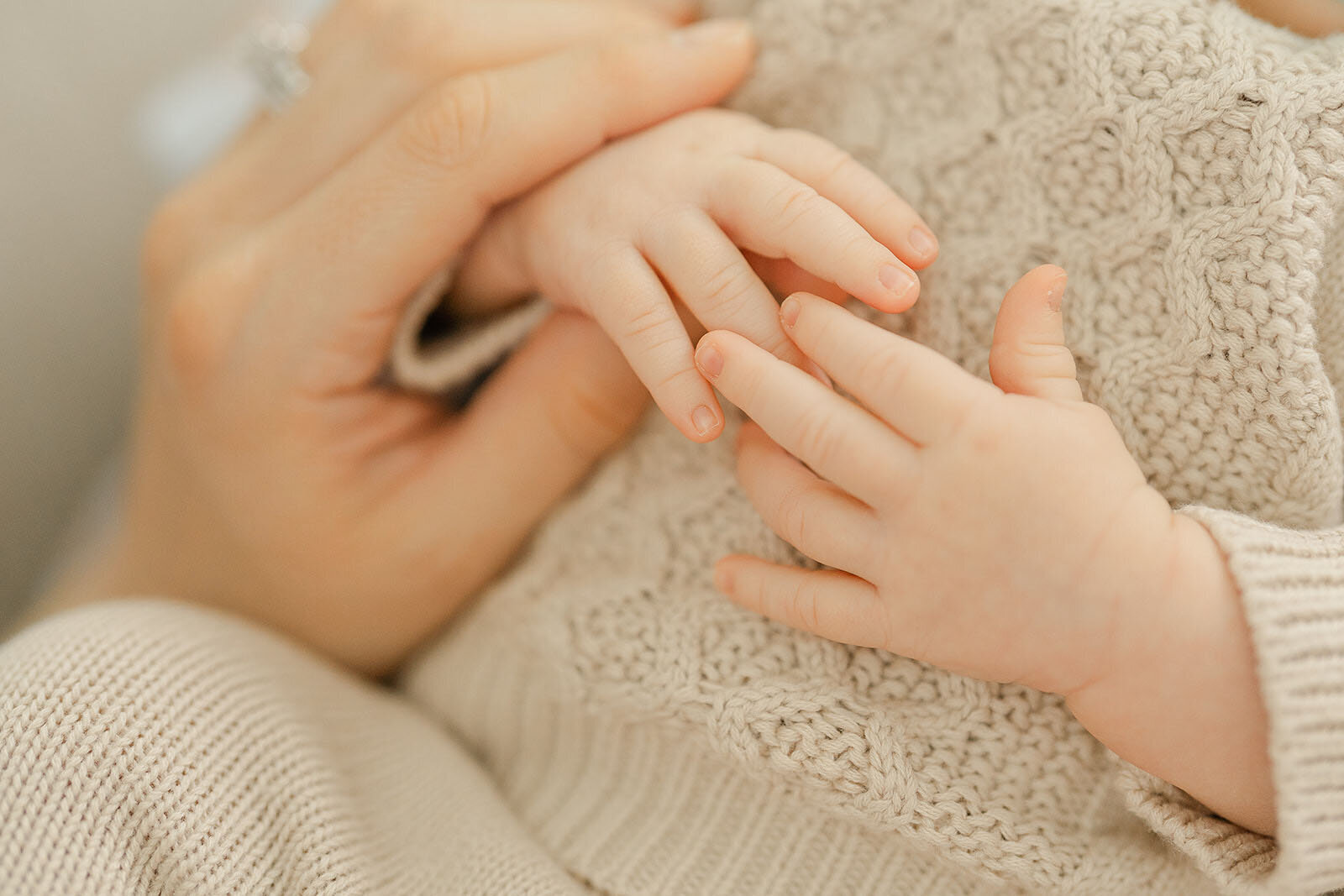 baby's hand during newborn photography Haymarket, VA