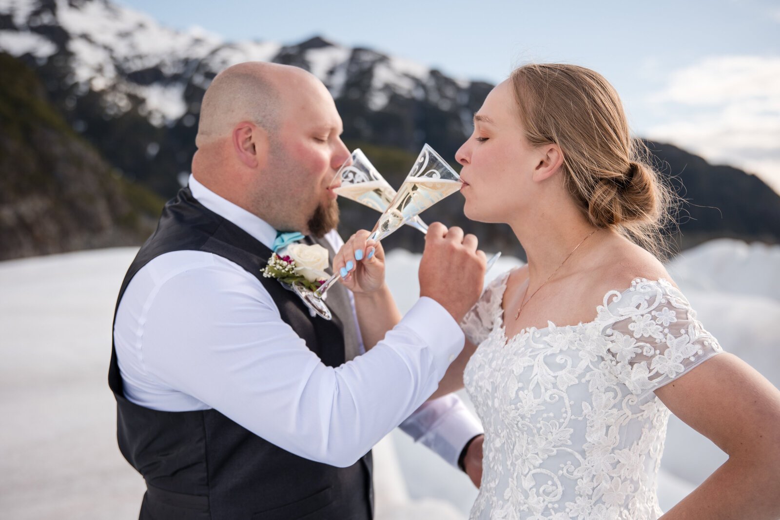 Christine Johnson Photography - Rachel and Bill Wedding Glacier Juneau AK -46