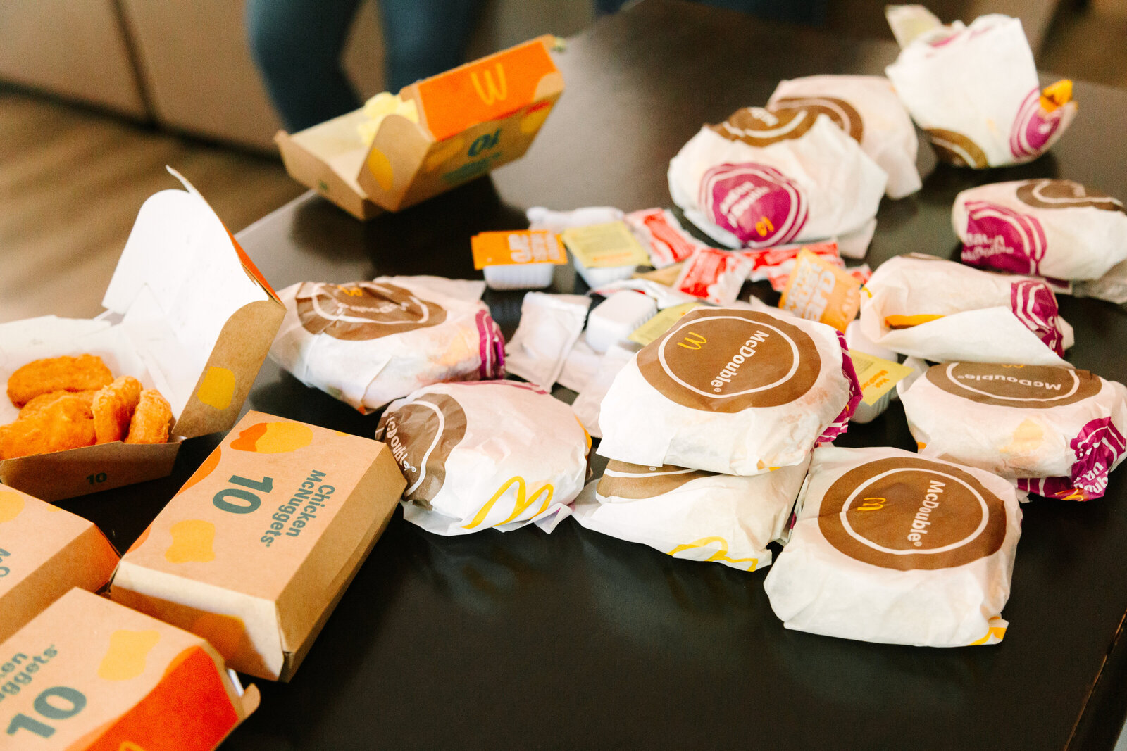 McDonalds for the bridal party before the wedding.