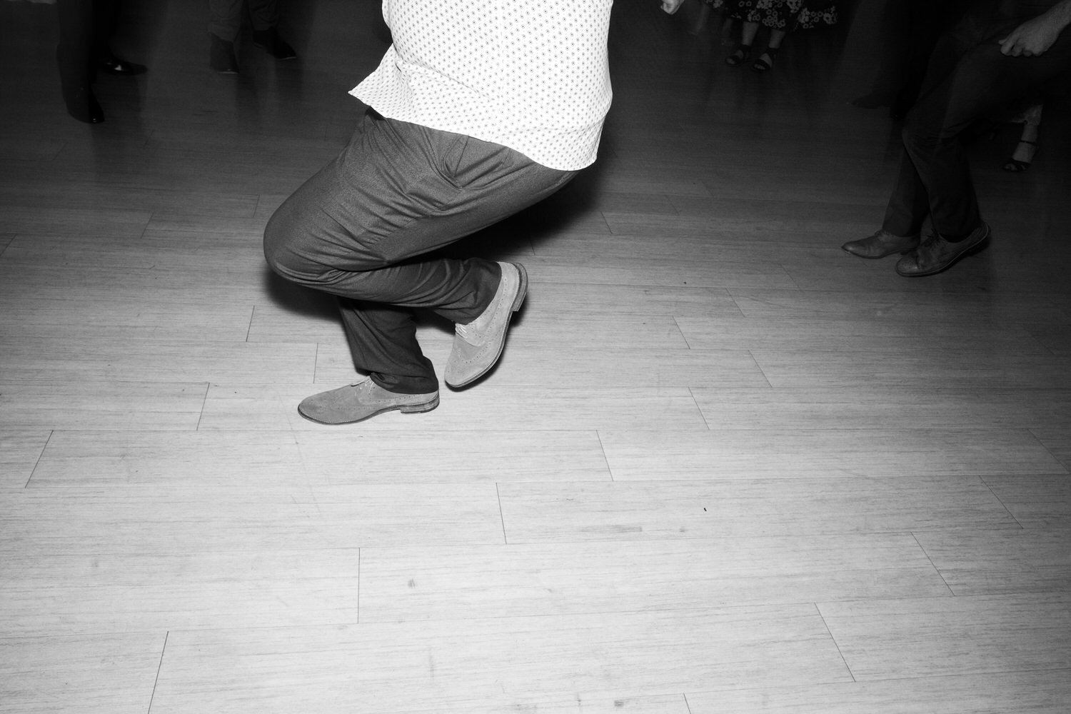 Wedding guest dancing at the 101, Seattle.