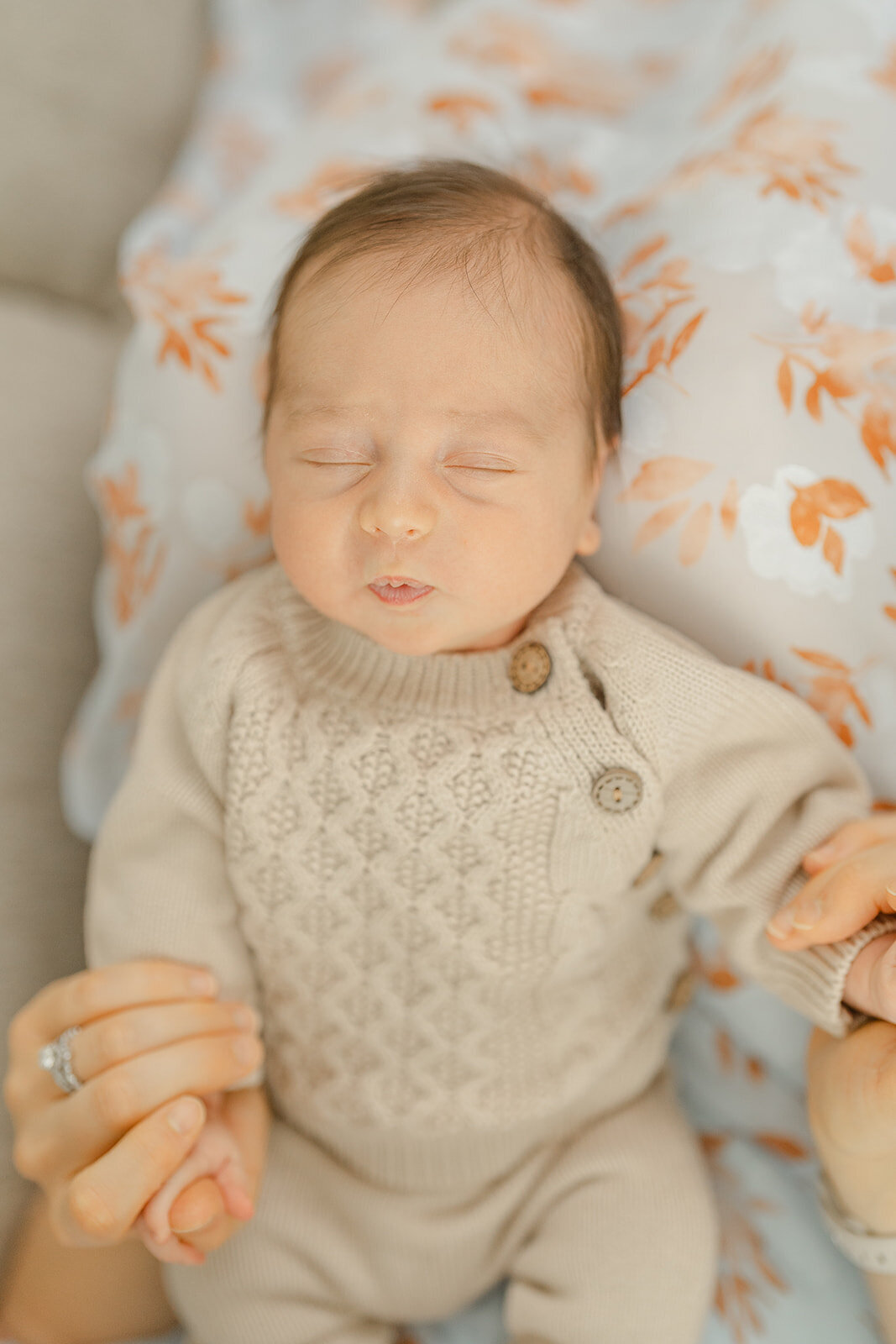 baby sleeping during Haymarket, VA newborn picture