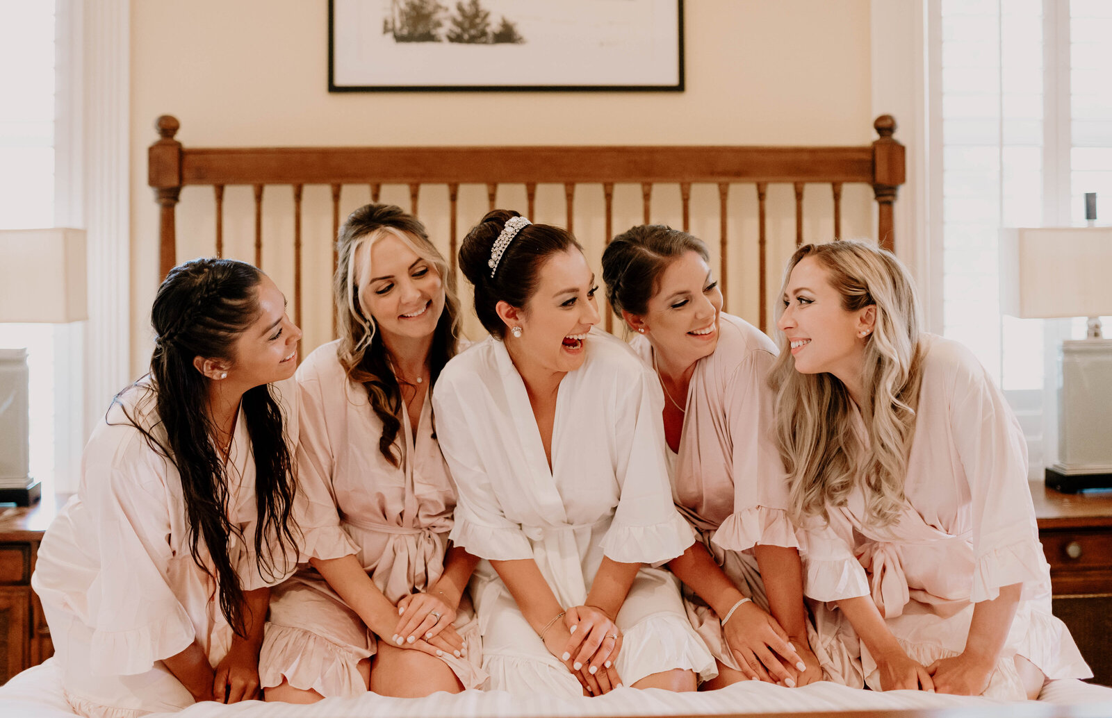 bridal party photos in New Hampshire