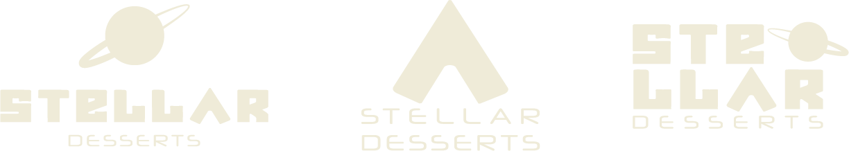 Stellar Desserts logo suite desktop