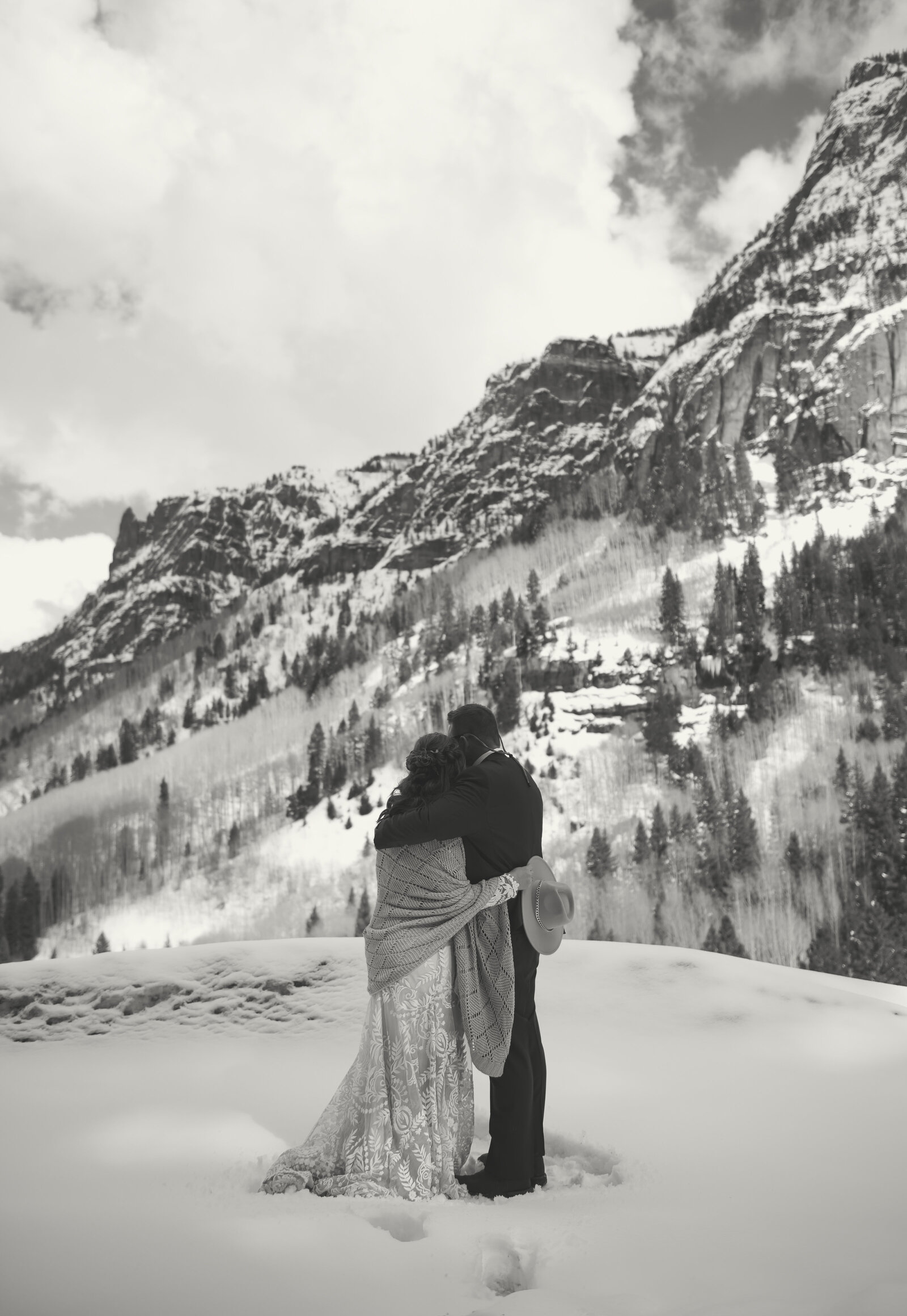 Telluride elopement couple share private vows