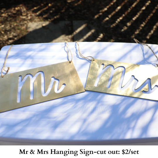 Mr & Mrs Hanging Signs Cut Out-766
