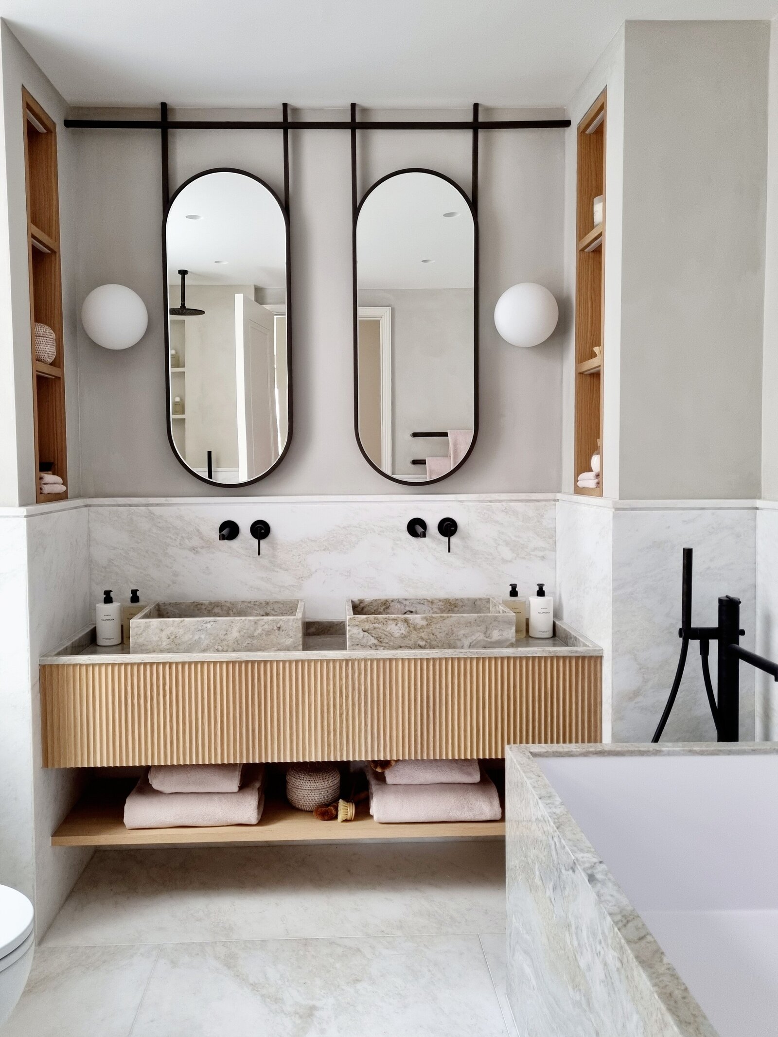 Master bathroom with double vanity