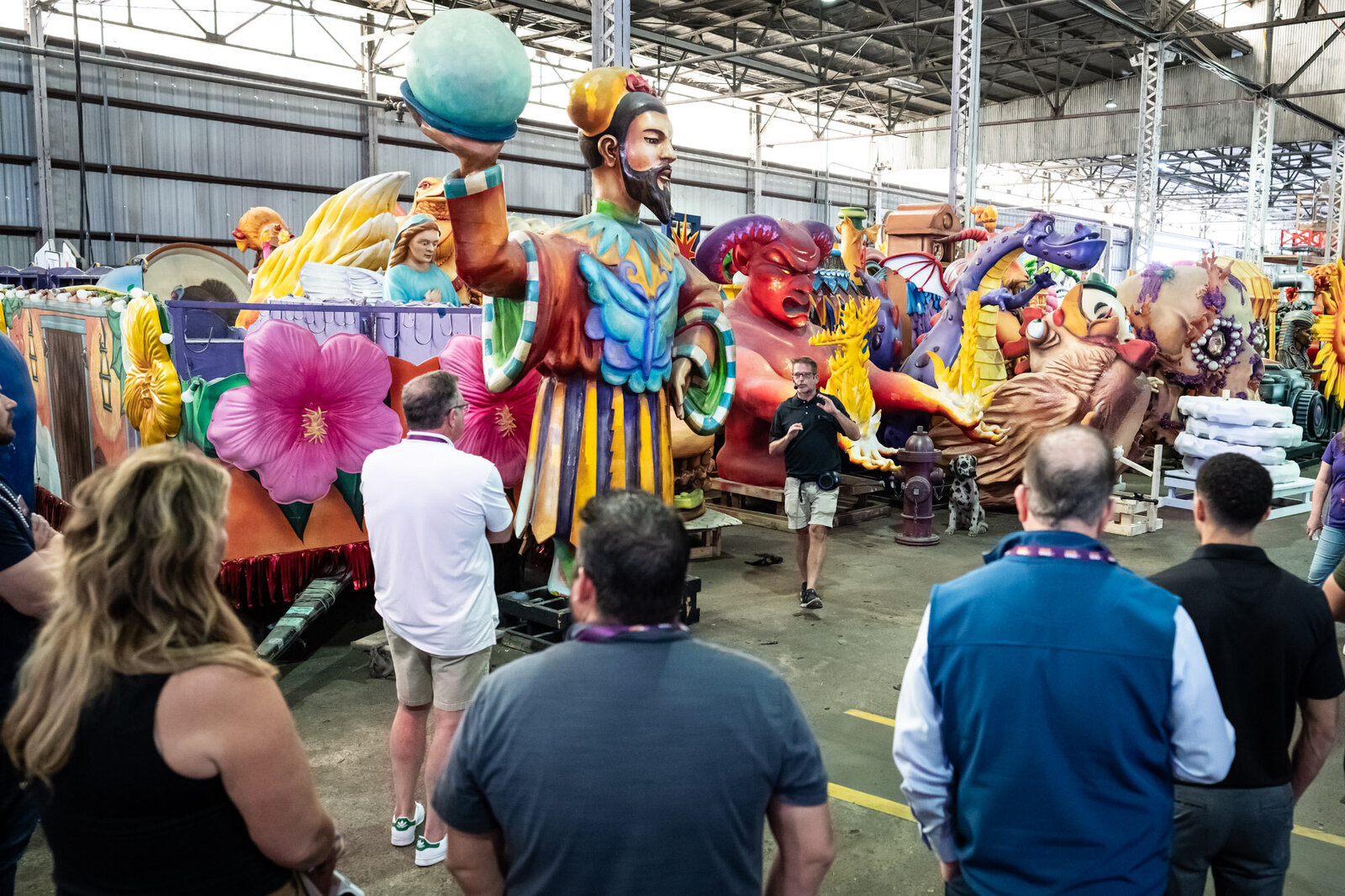Off-site activity at Mardi Gras World for trade show in New Orleans