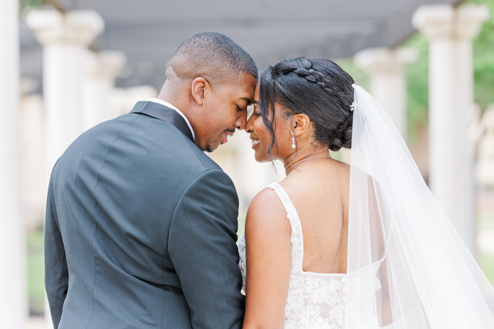 Intimate wedding couple photography outdoor after ceremony