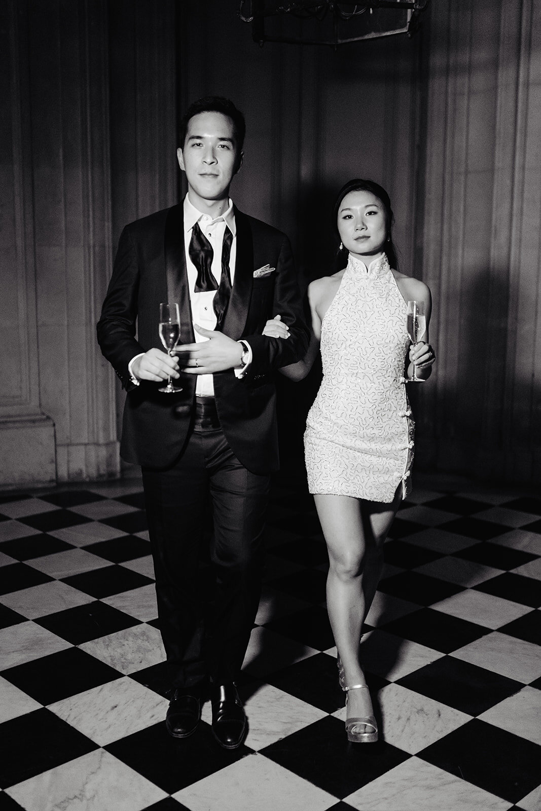 Wedding evening party short dress and sexy lookMorgane Ball Photography luxury wedding photographer Paris Party picture