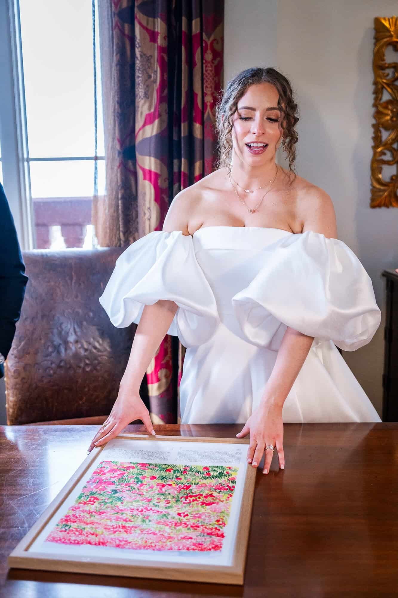 signing of the Ketubah at jewish wedding - Casa Monica Wedding venue in St Augustine