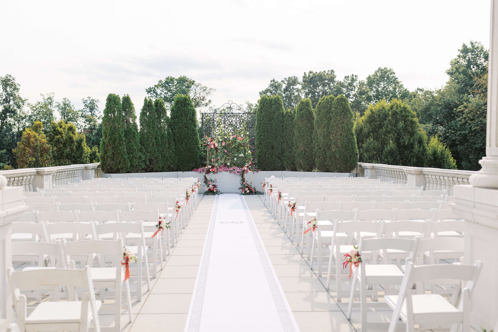 Outdoor wedding space at New Jersey Wedding Venue, Palace at Somerset Park.