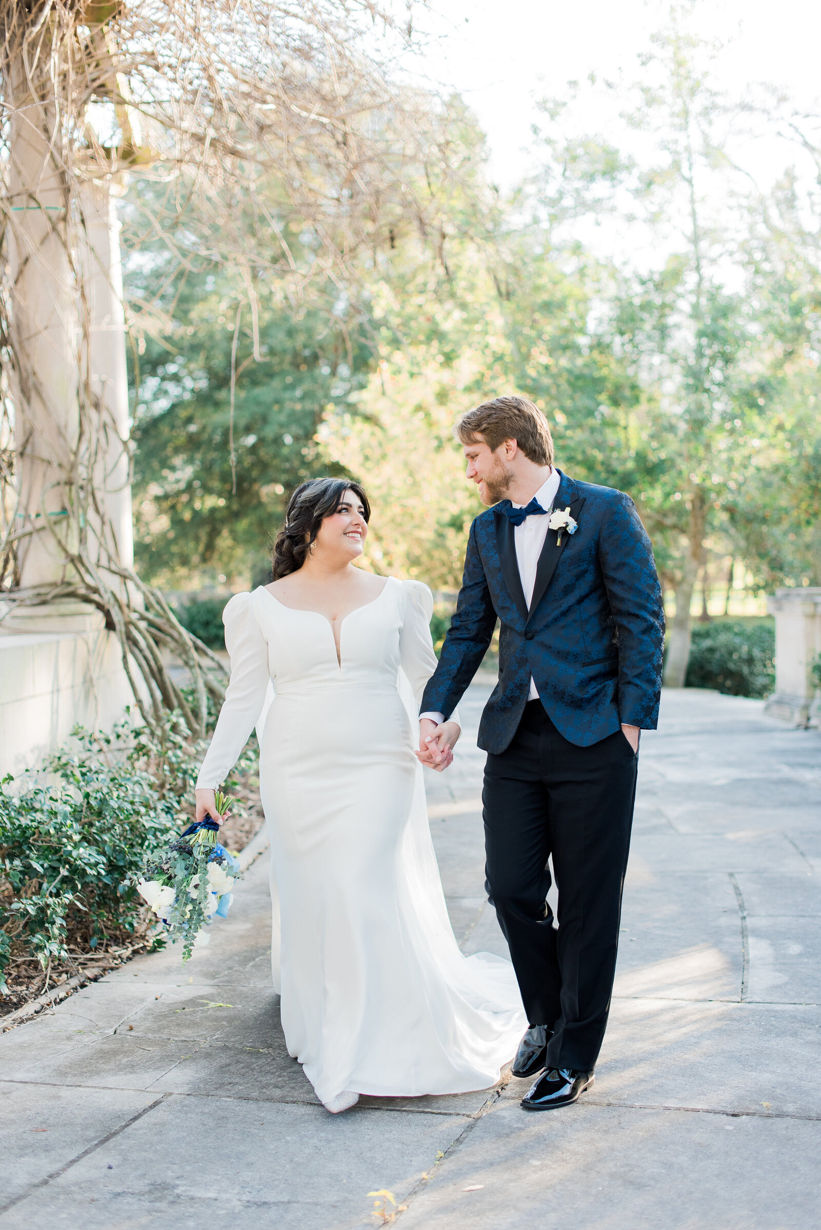 Bride & groom at Popp Fountain City Park New Orleans