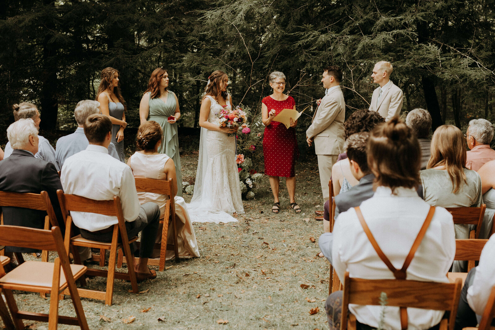 wedding ceremony at Appalachian Clubhouse