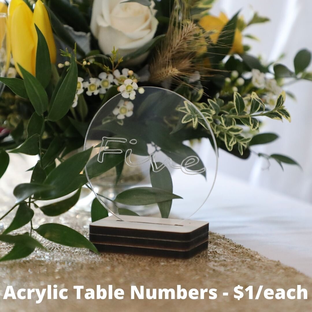 acrylic table number