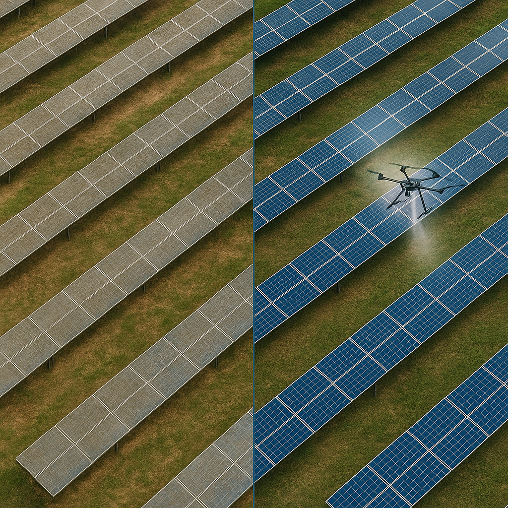 Solar Panel Powerwash Drone Pros