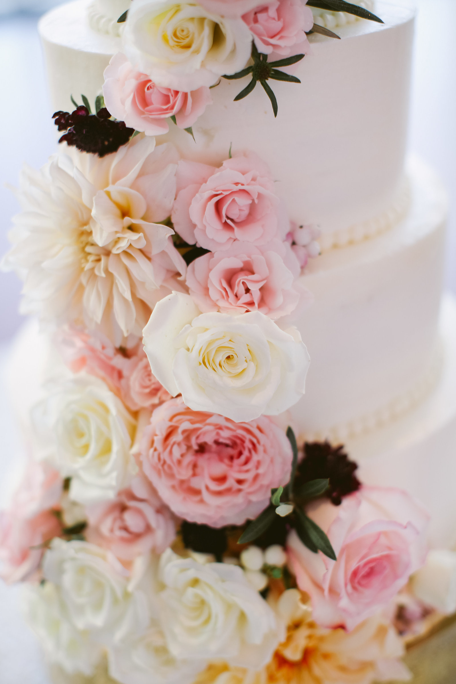 Floral Cascade Wedding Cake