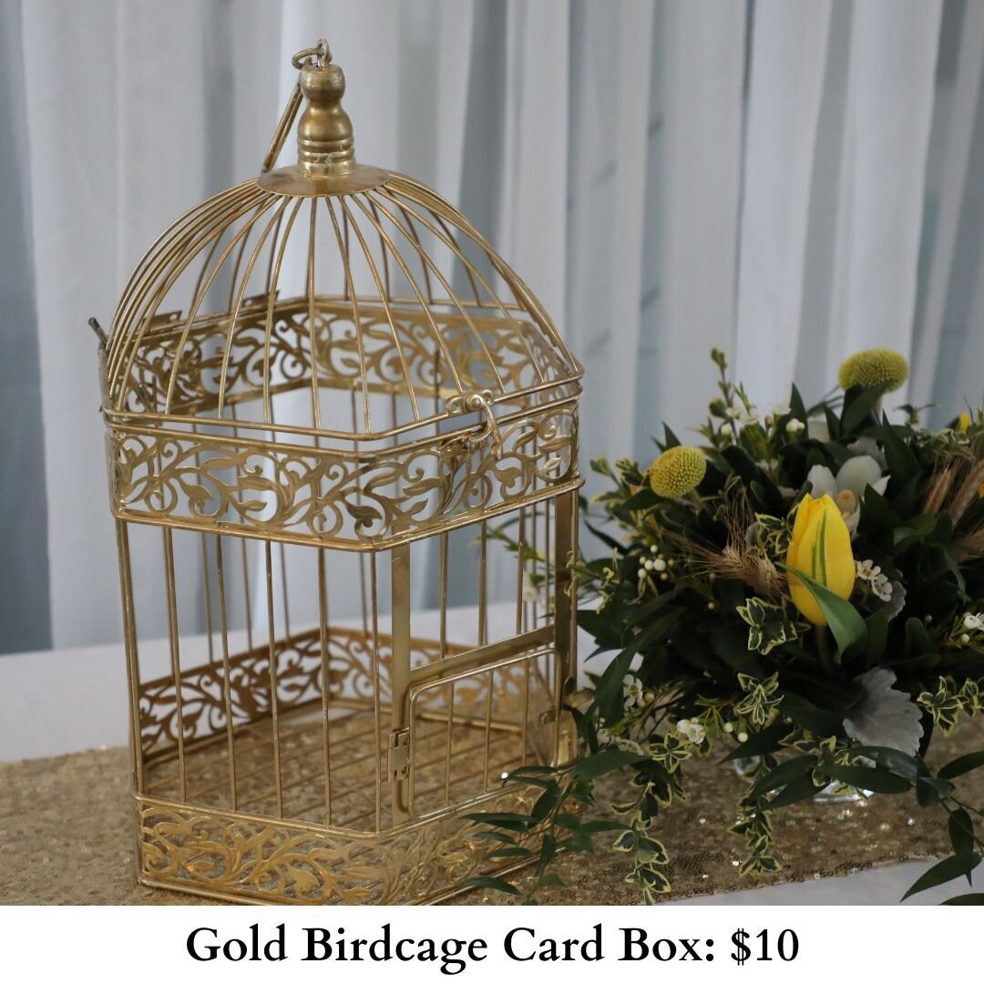 Gold Birdcage Card Box-532