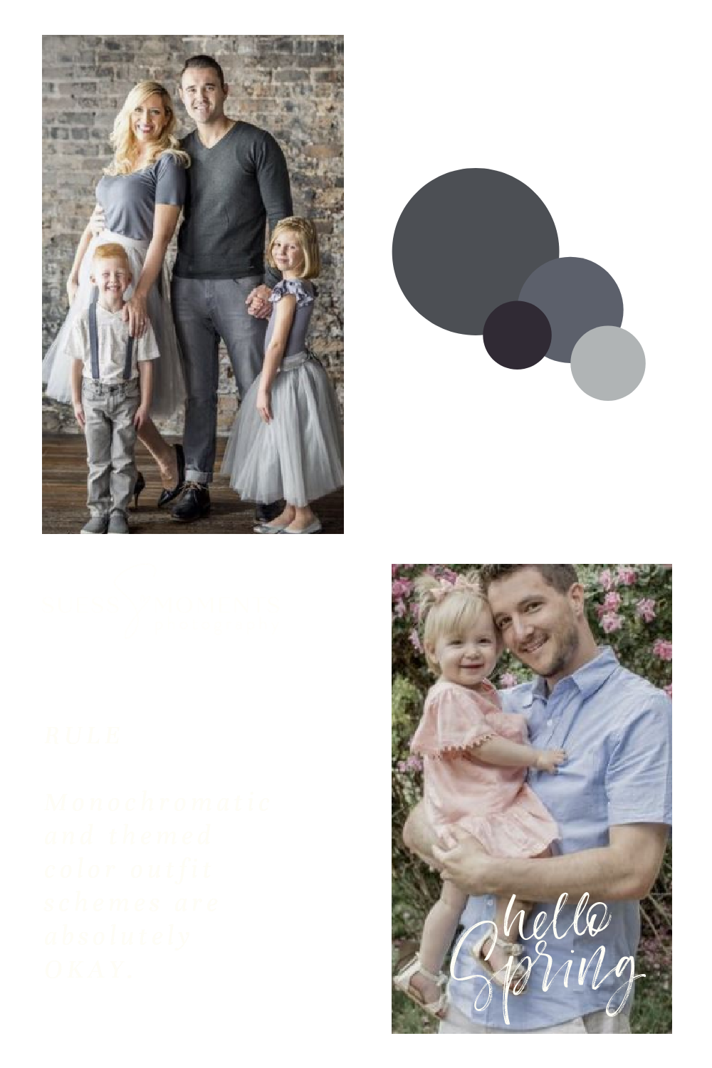 monochrome or themed family outfits  copy