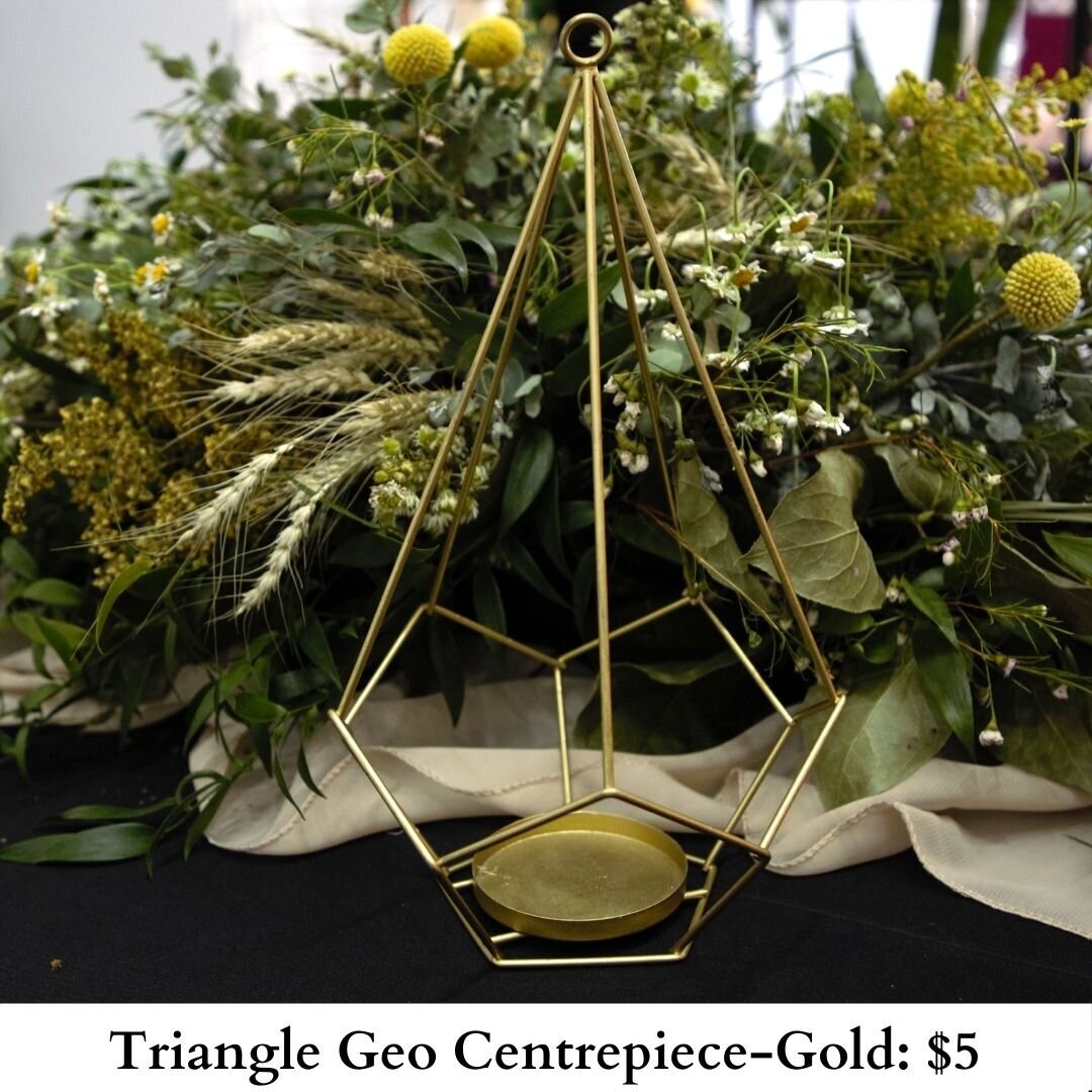 Triangle Geo Centrepiece-Gold-714