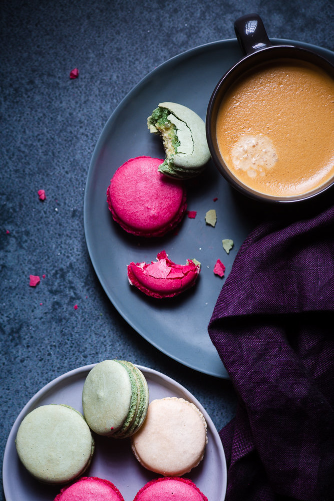 Coffee and French Macarons - Food Photography - Frenchly Photography-6228