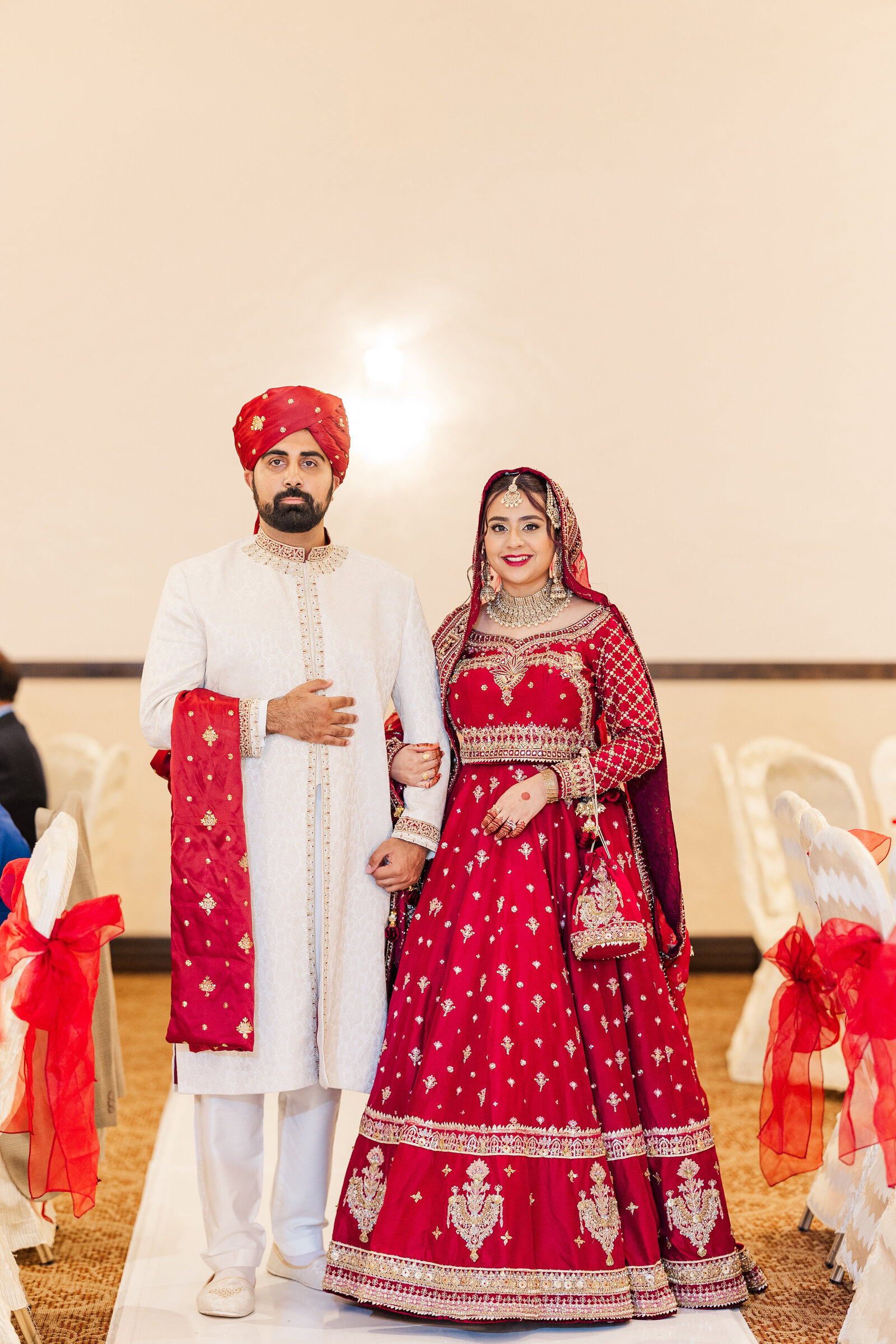 Bride-and-groom-wedding-venue-entry
