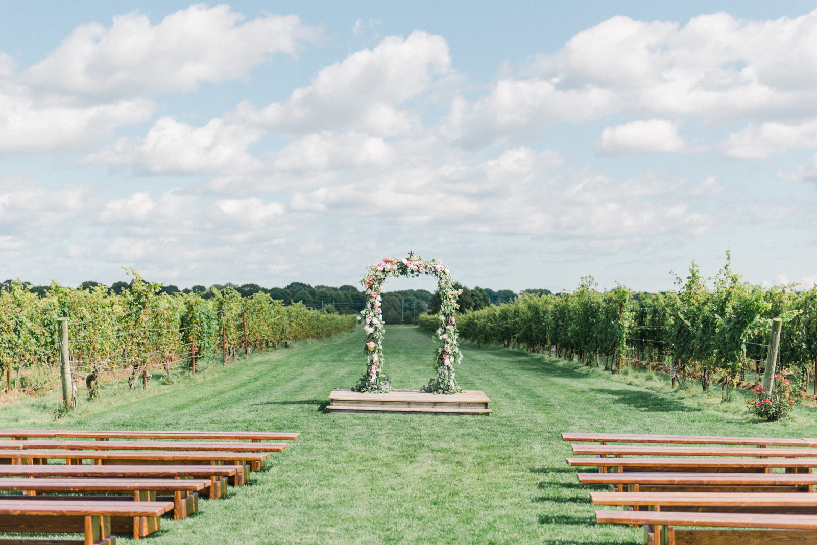 Saltwater Farm Vineyard Wedding Outdoor Ceremony