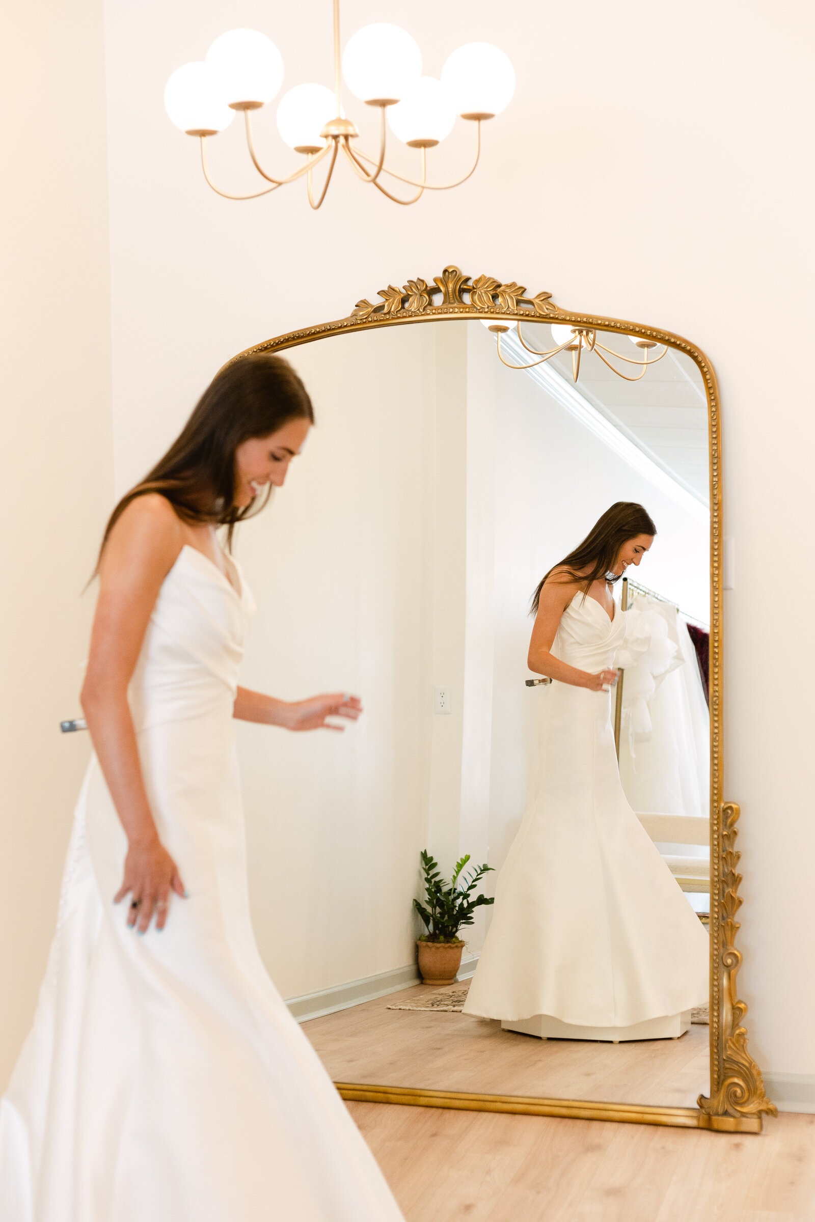 Brides in wedding dress