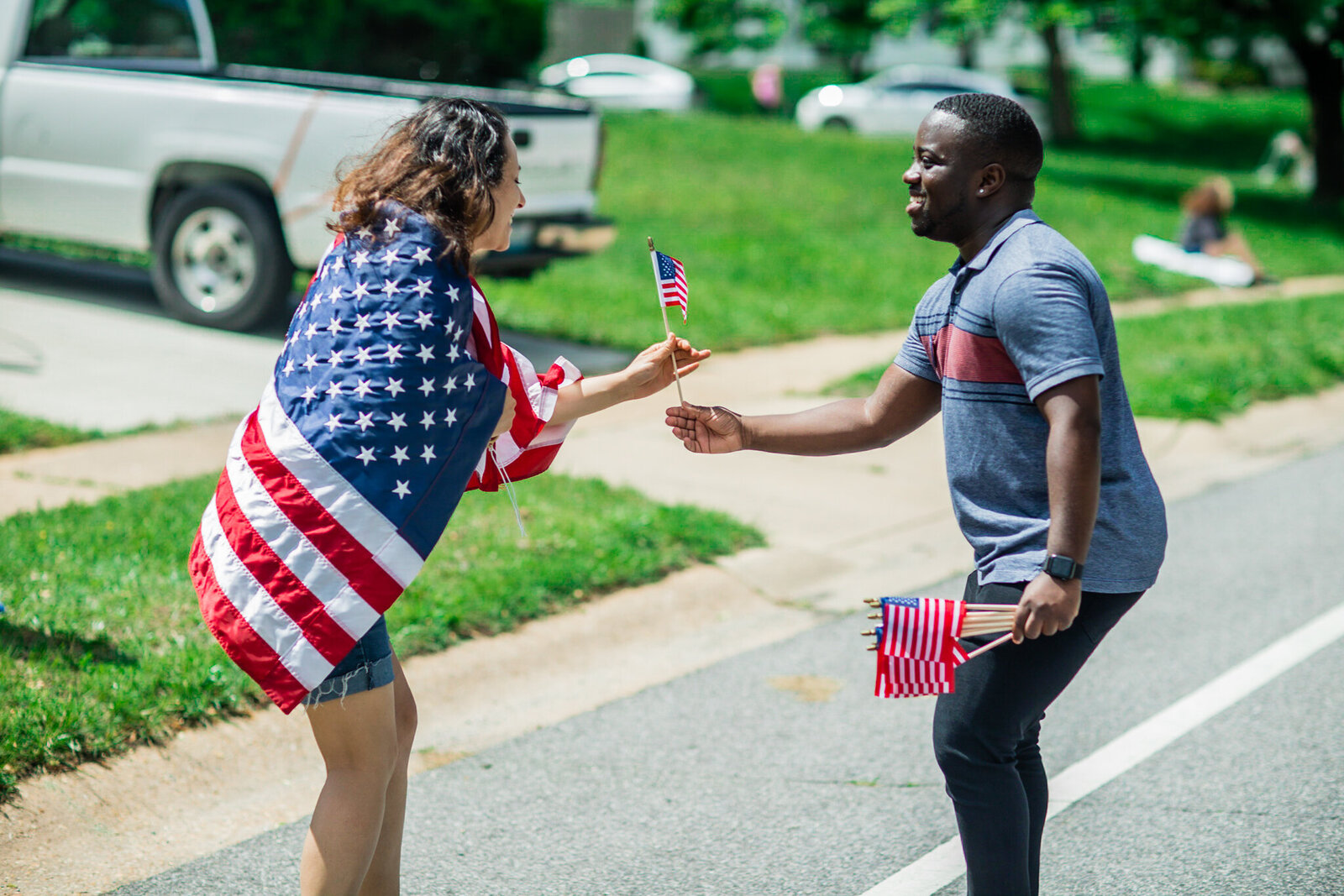 photo of Adrian Boafo in Memorial Day Parade