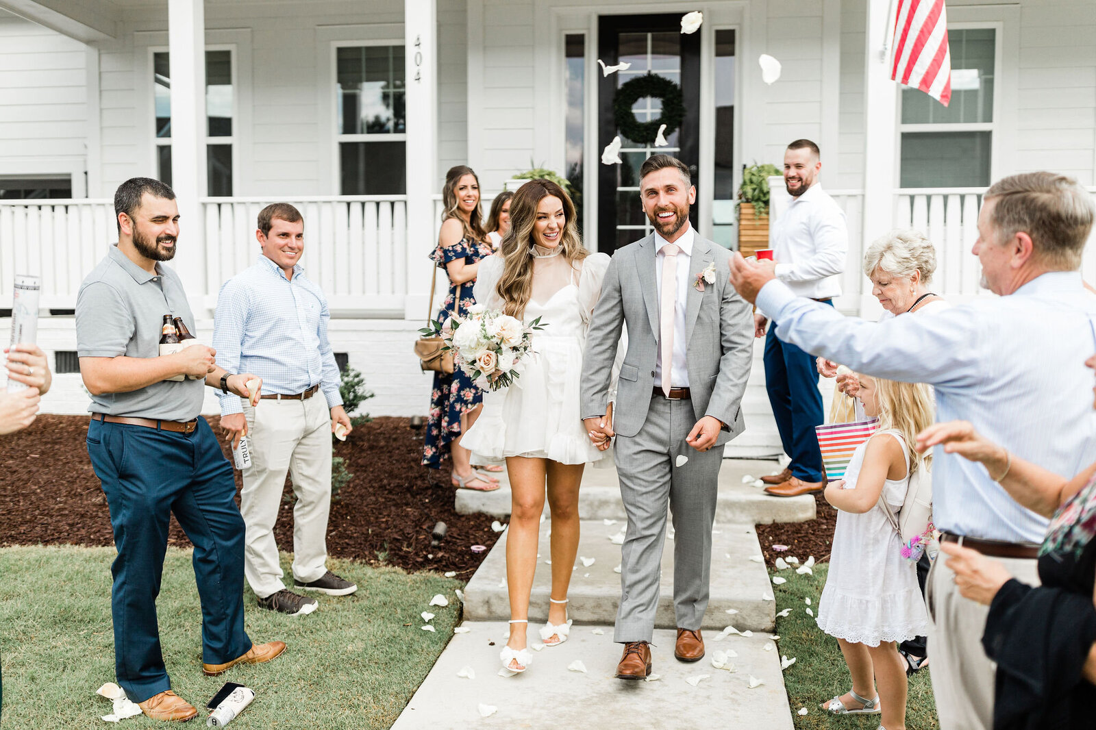 Flower Petal Wedding Ceremony | Raleigh NC | The Axtells Photo and Film
