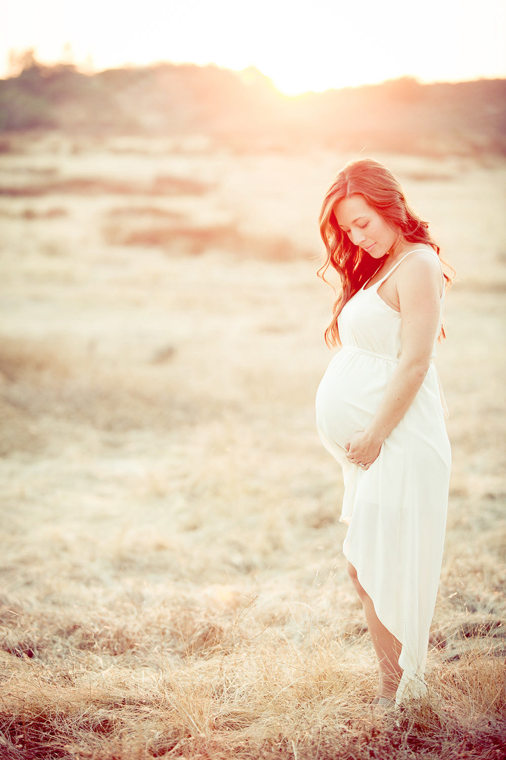 Gorgeous soon to be Mom at golden hour.