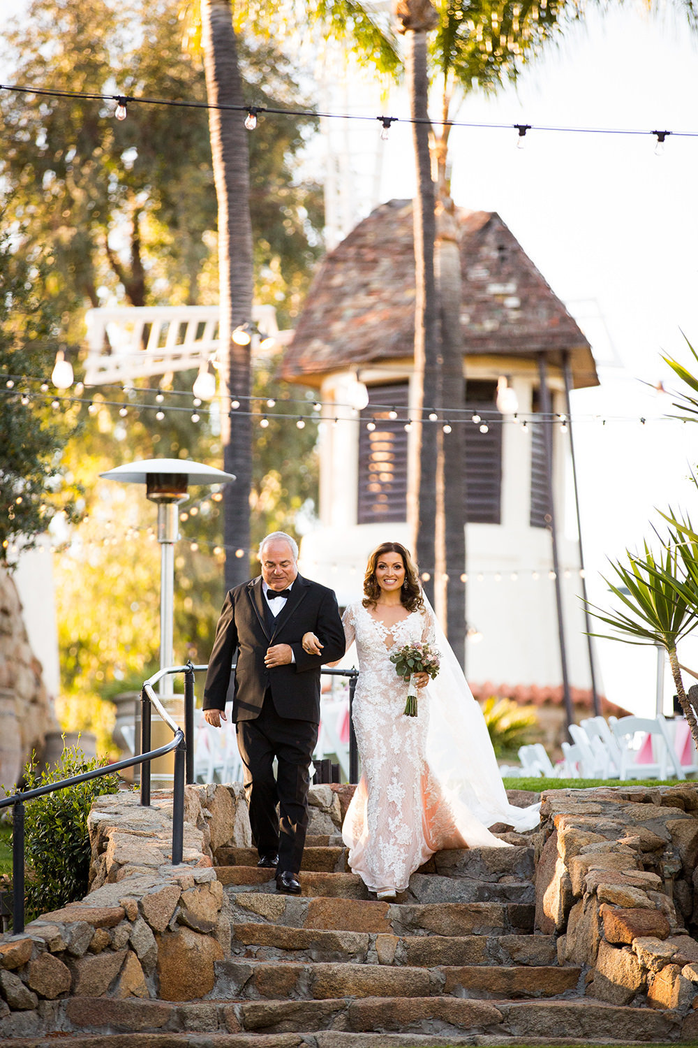 father walking daughter down the aisle