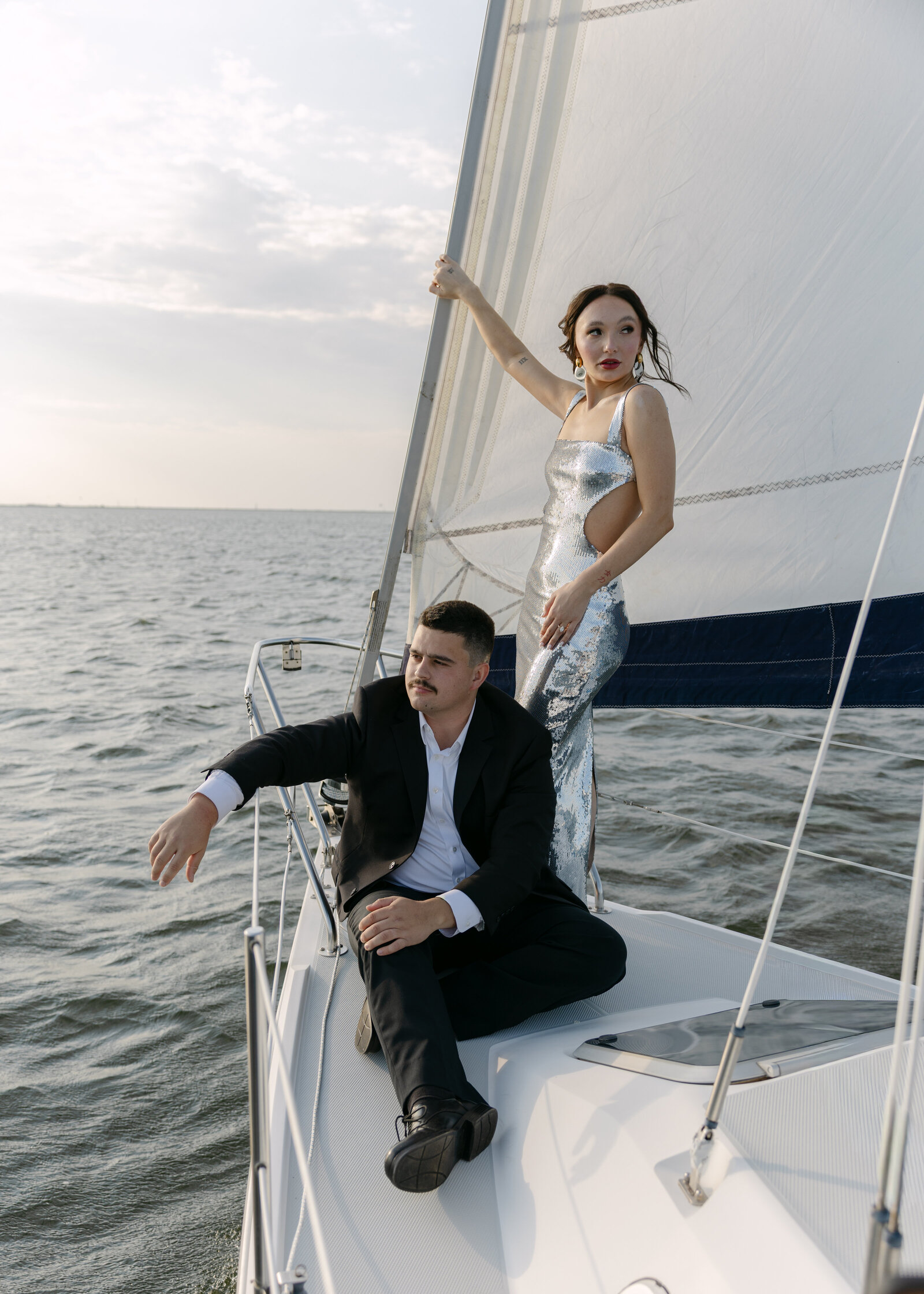 Fashion and love tie together perfectly for this unique engagement session
