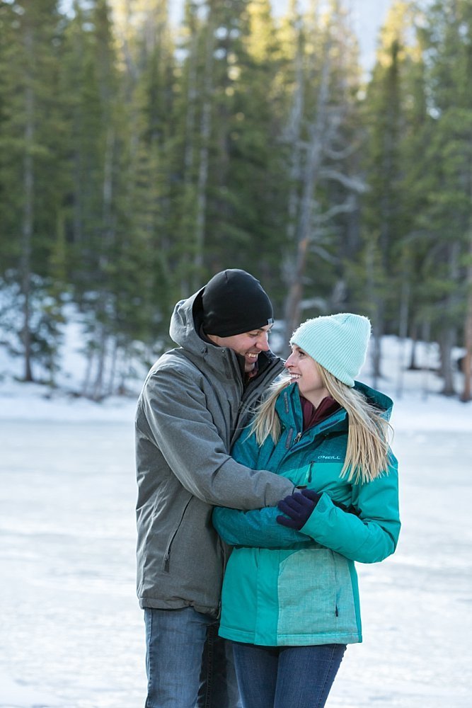 Winter engagement photos in Colorado