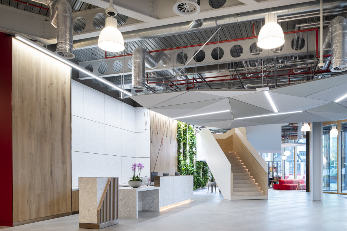 office building reception design