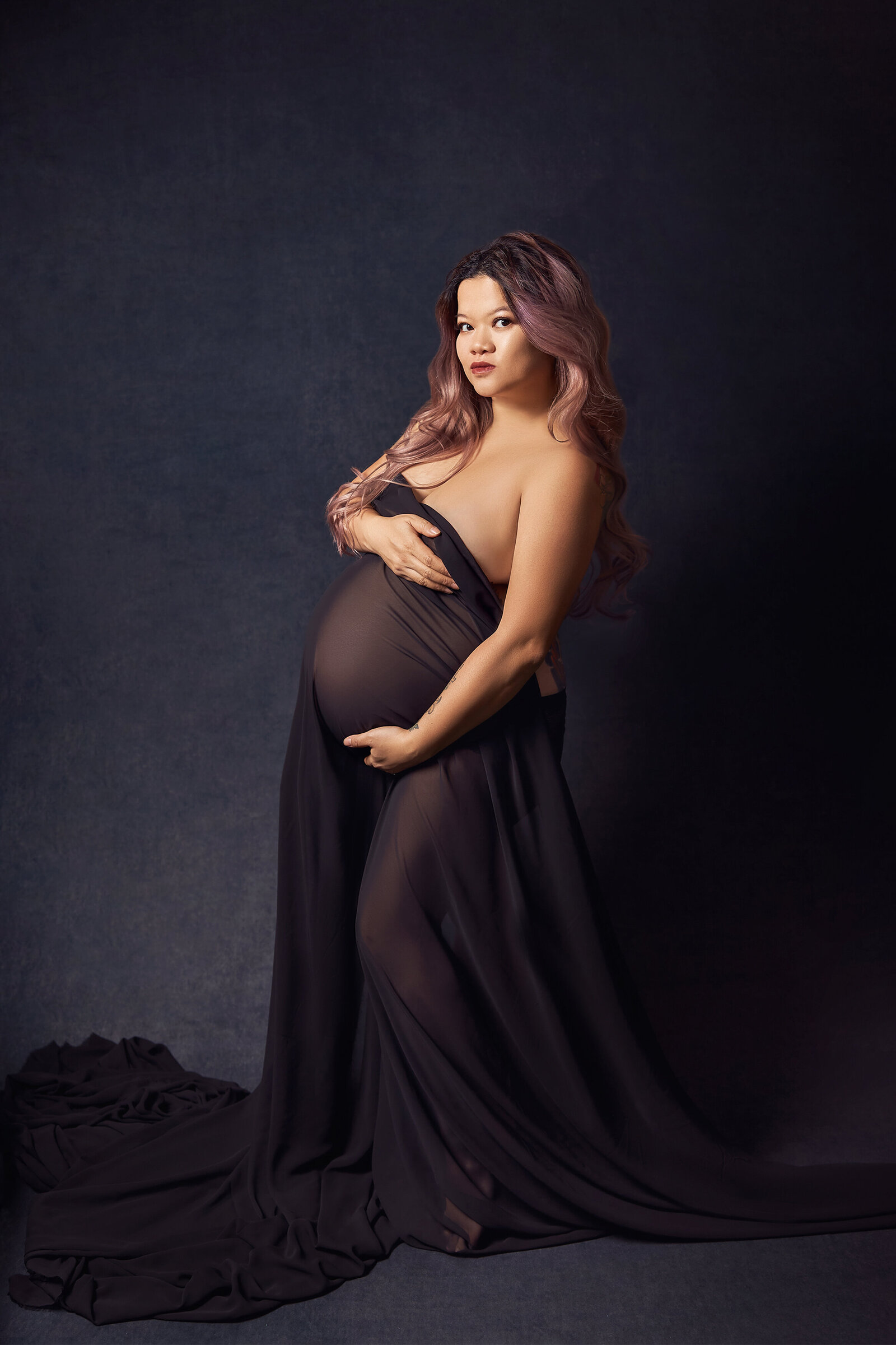 atlanta-best-award-winning-maternity-pregnancy-portrait-studio-glamour-nude-sheer-black-couture-photography-photographer-twin-rivers