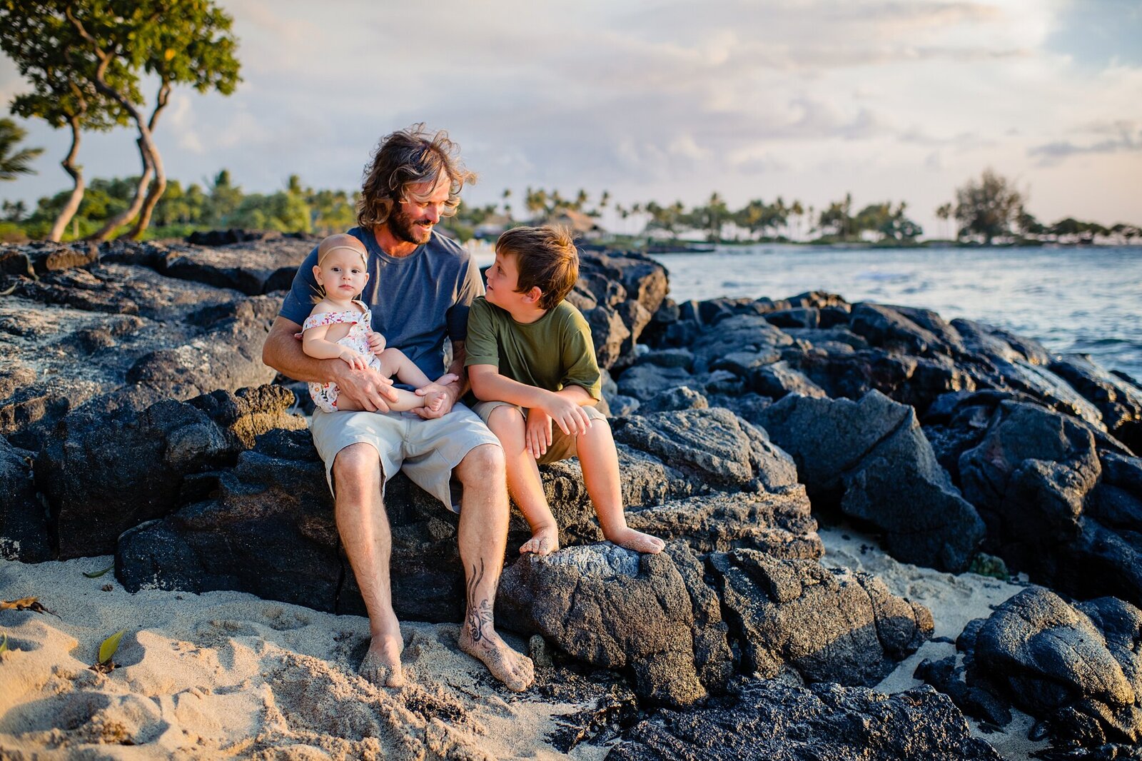 dad with the kids