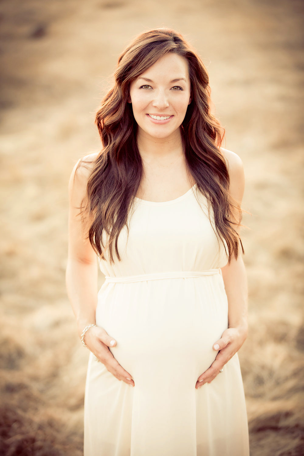 Beautiful Maternity Session in open field in San Diego.