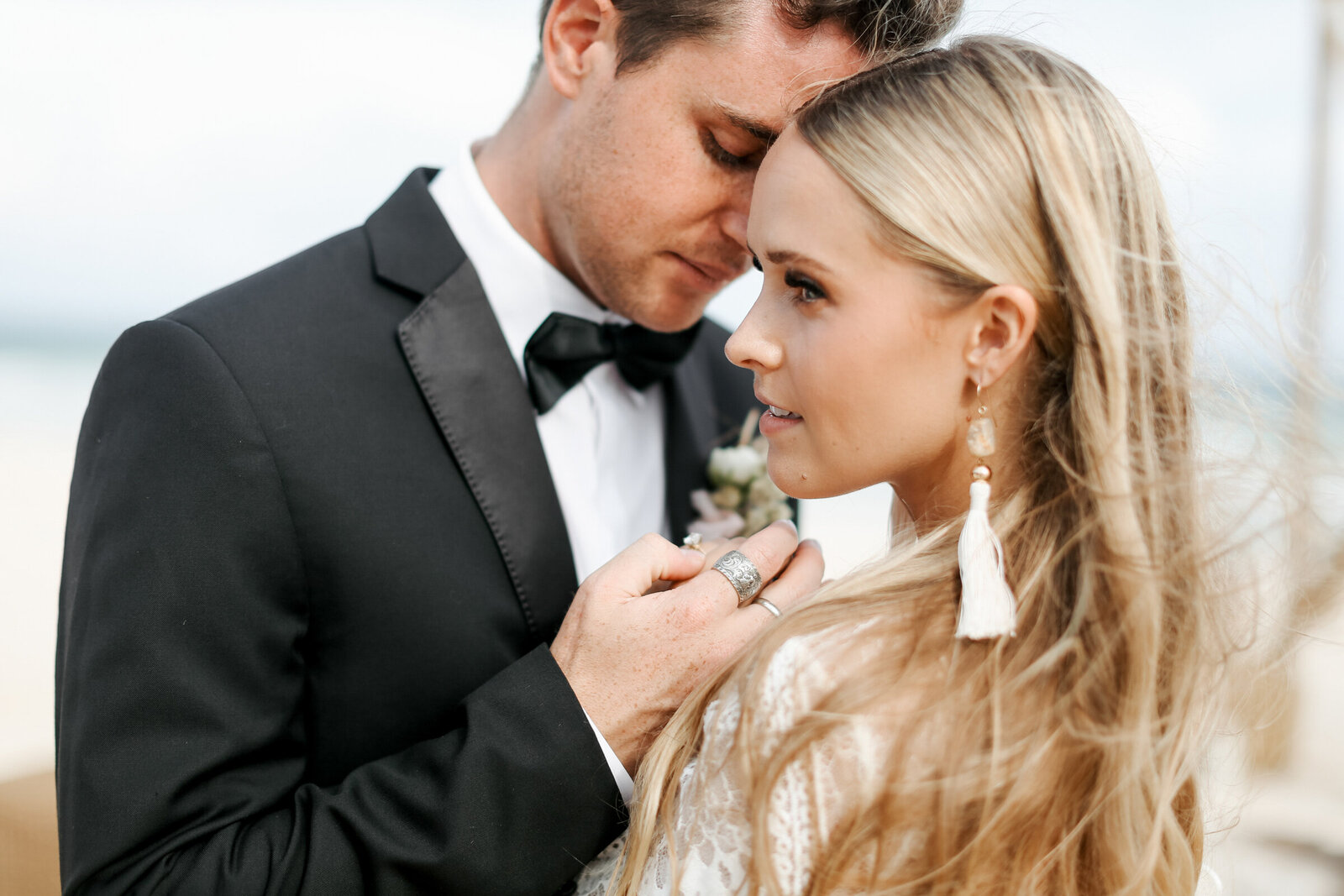 Tulum-bride-and-groom-at beach-wedding