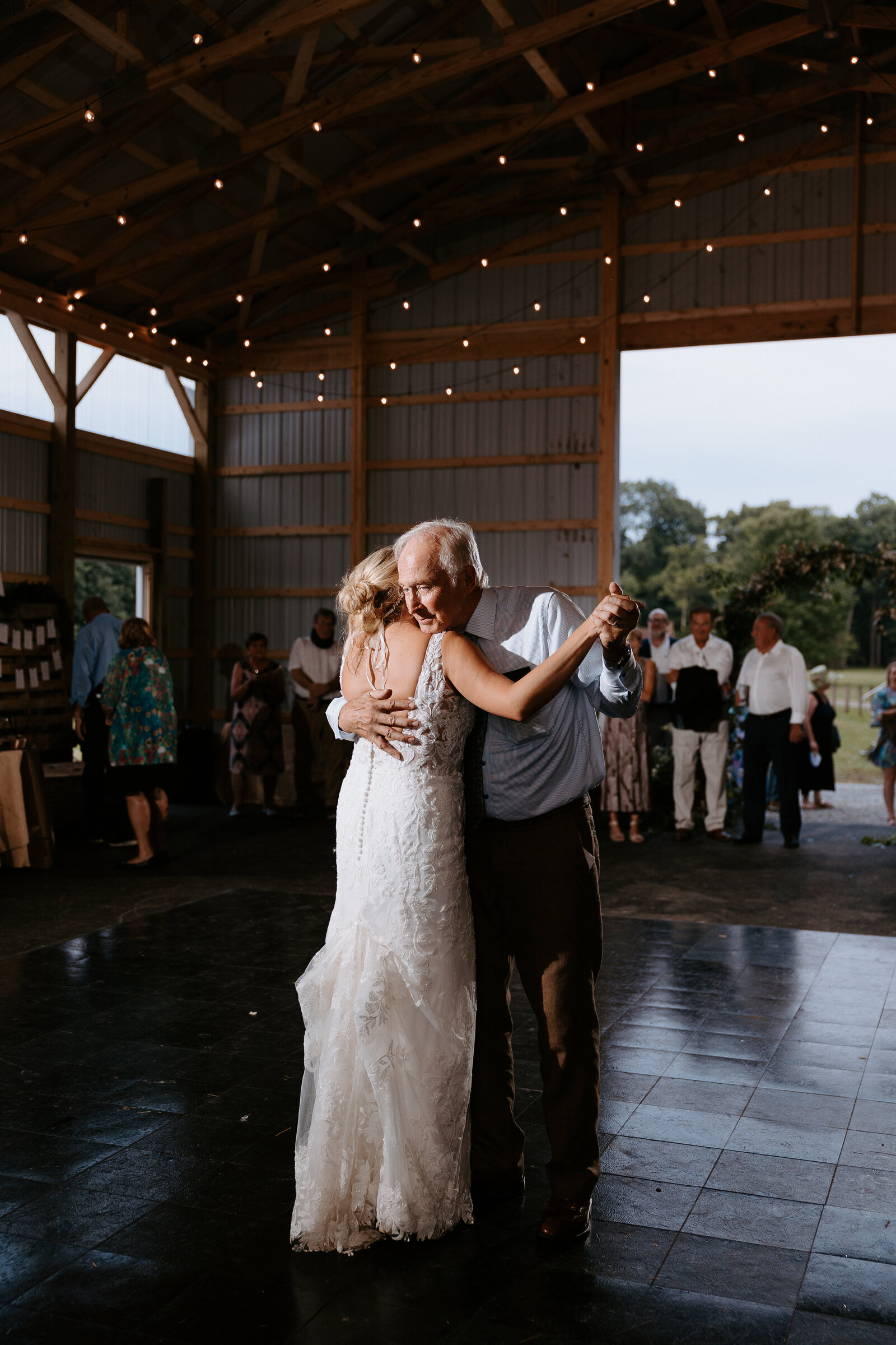 Father and daughter dancing at reception captured by Pittsburgh wedding photographer