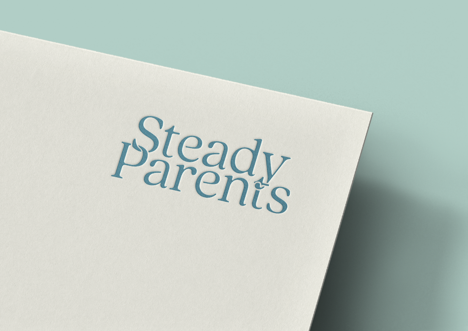Steady Parents secondary logo debossed mockup
