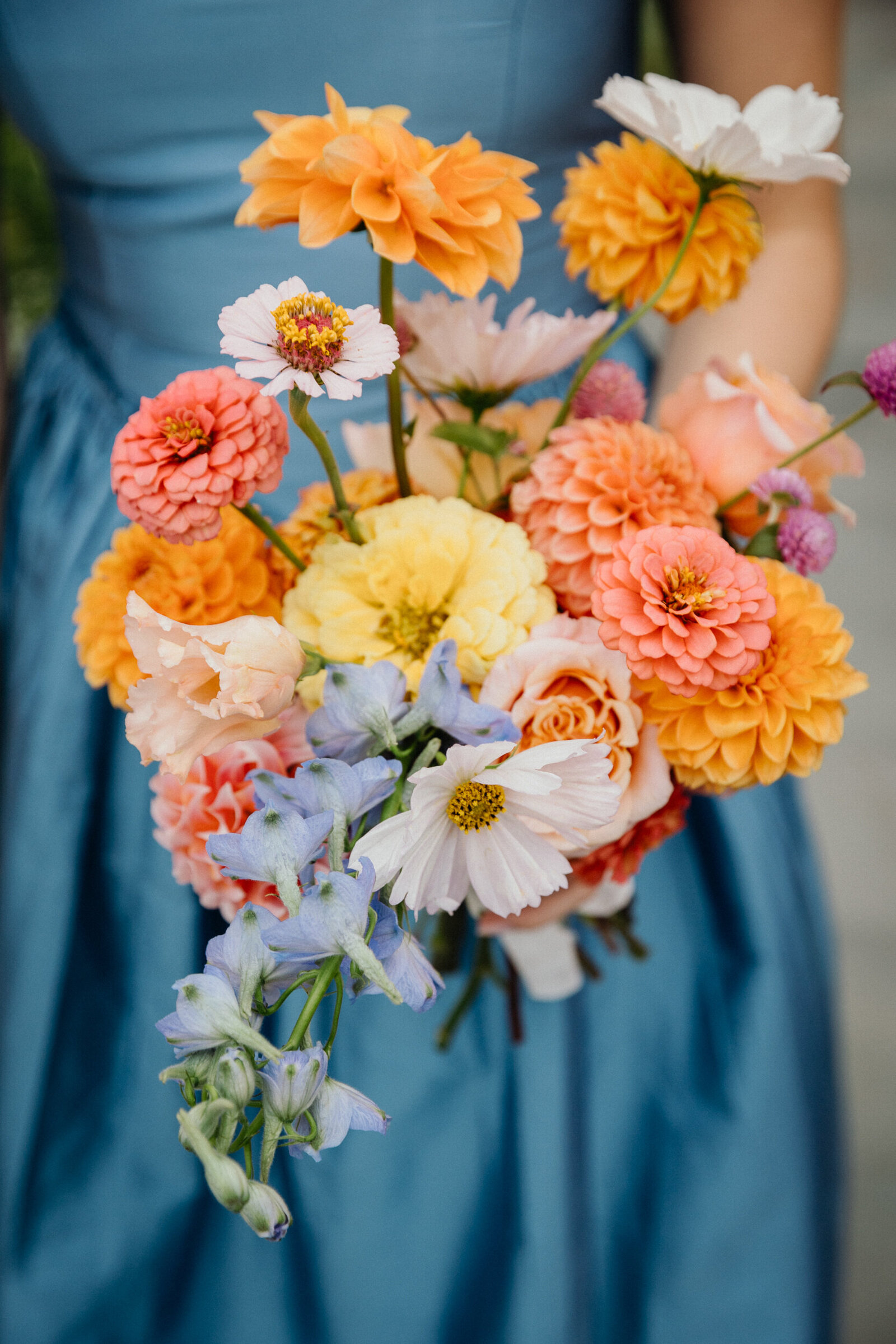 bright florals at philly wedding